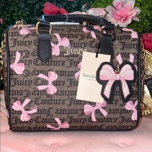 🩷🍒SOLD Juicy Couture Pink Bow speedy Satchel